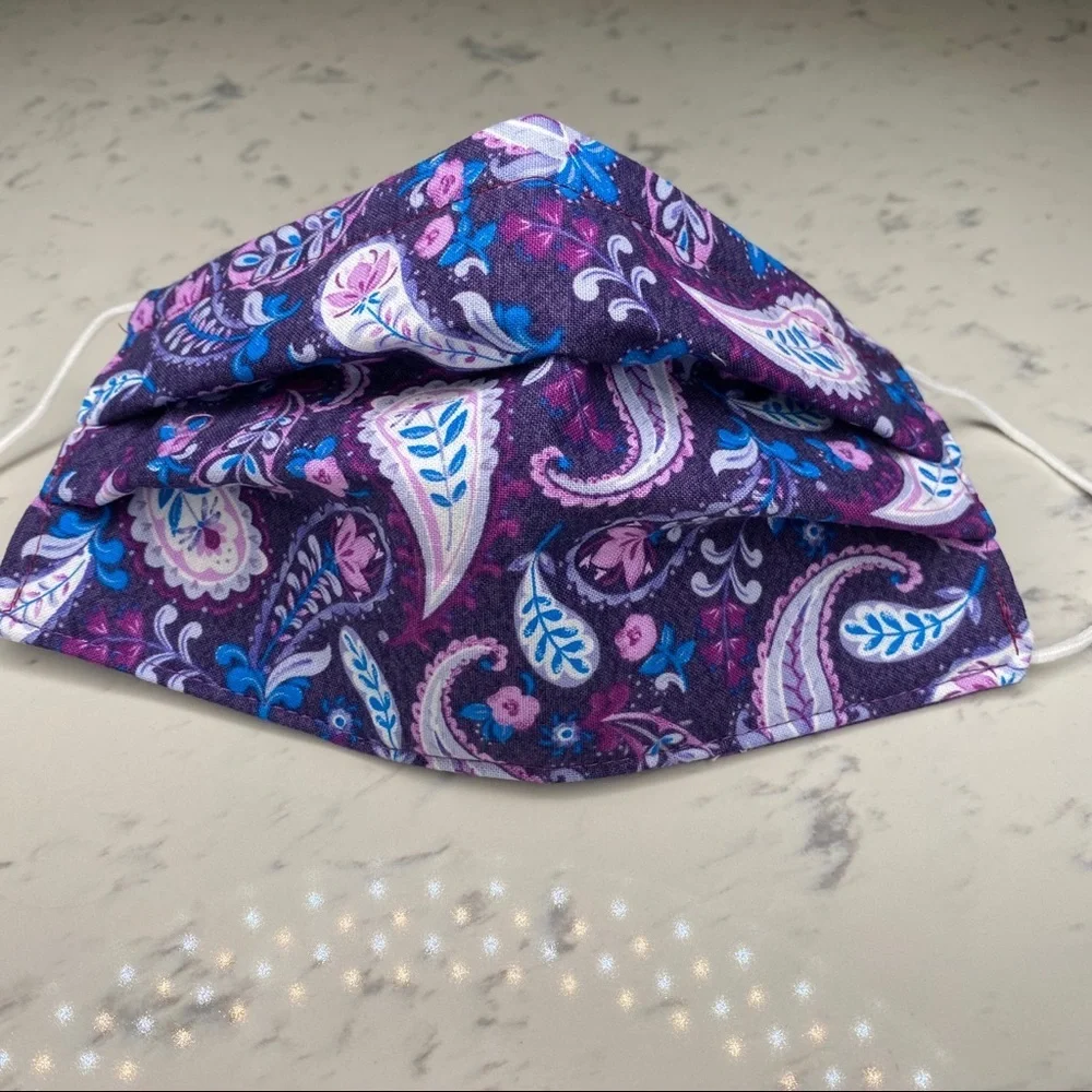 Purple and Blue Reusable Filtered Face Mask